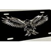 Engraved US American 3D Fierce Eagle Diamond Etched Car Tag