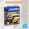 Mogbhw 6-Tier Magnetic File Holder, No Drilling Magnetic File Organizer