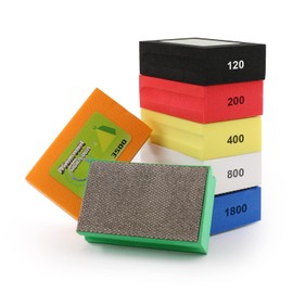 Electroplated Diamond Hand Polishing Pads 60-400 Grit Sanding Tile Stone Marble Concrete Wet Dry¡­ (7 PCS)