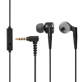 Elecom EHP-GB100MBK Stereo Earphones, Canal, 0.4 inches (10 mm), Driver and Mic, Heavy Bass, Black