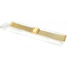 FindingKing Mesh Watchband & Deployment Buckle Gold Plated 18-22mm