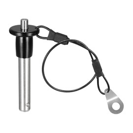 uxcell Ball Locking Pins, 304 Stainless Steel Grip Push-Button Locking Quick Release Pin with 24cm Wire (8mm-31mm)