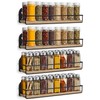 TJ.MOREE 4 Pack Spice Rack Wall Mounted Rustic Style Hanging