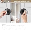 CLCTK Glass Door Knobs Interior with Lock, Crystal Privacy Oil