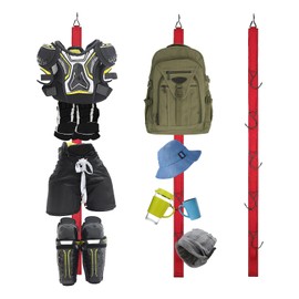 TUYUU Estante de secado de hockey, estante de secado de equipo de hockey, organizador portátil de equipo deportivo, correas colgantes con 5 ganchos, regalos de hockey sobre hielo