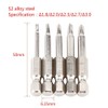 Torx Screwdriver Bits Set, 5 Pieces 50 mm 1/4 Inch