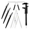 Kit De Regla Microblading Diseño Compas Cejas Perfectas 6pcs