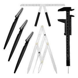 Kit De Regla Microblading Diseño Compas Cejas Perfectas 6pcs