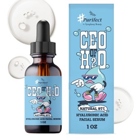 [FÓRMULA HIDRATANTE AVANZADA] Suero facial con ácido hialurónico al 100% Purifect CEO of H2O: una mezcla natural refrescante al 97% de ácido hialurónico y vitamina E que