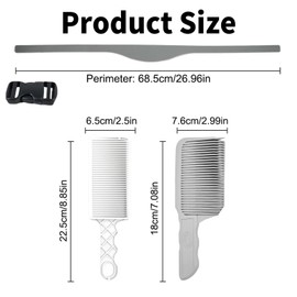 Hair Cutting Comb, Transition, Pack of 5 Hair Cutting Combs, Barber Comb with Hairdressing Cape, Adjustable Hair Cutting Stencil, Fade Comb Transition Hairdressing Aids for Hair Cutting Yourself