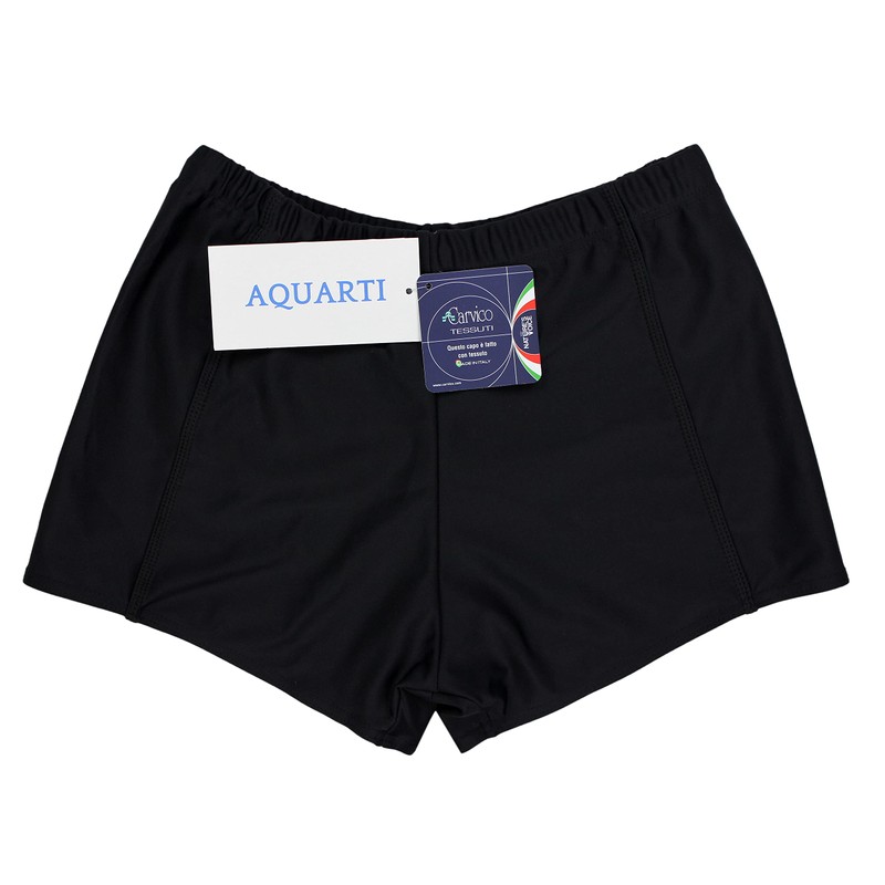 Aquarti Men's Swimming Trunks with Zip Pocket Swimming Shorts, black