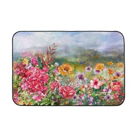 Kitchen Mat Flower Rose Kitchen Floor Mat Cushioned Anti-Fatigue Kitchen Rug Spring Floral Non-Slip Kitchen Rugs and Mats Comfort Mat for Kitchen, Floor Home, Office, Sink, Laundry24 x36