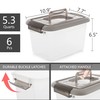 Citylife 6 Packs 6 QT Plastic Storage Bins with Latching