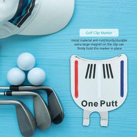 Golf Ball Marker, Golf Hat Clip Marker Golf Cap Clip One Putt Durable Metal Golf Mini Magnetic Ball Marker Golfer Hat Visor Clip Accessory