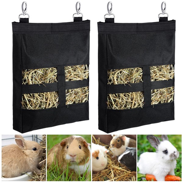 2 Pieces Guinea Pig Hay Bag Rabbit Feeding Bag Small