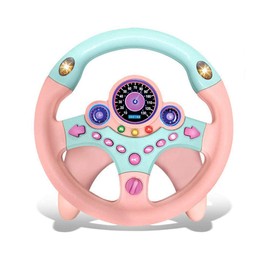 Kids Electric Early Education Simulation Steering Wheel Multifunctional High Simulation Car Driving Toy with Music and Light Pretend Driving Toy for Boys and Girls