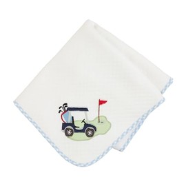 Mud Pie Kids Golf Quilted Blanket; 34" x 28"