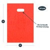 9x12 Orange Die Cut Handle Plastic Shopping Bags 100/cs