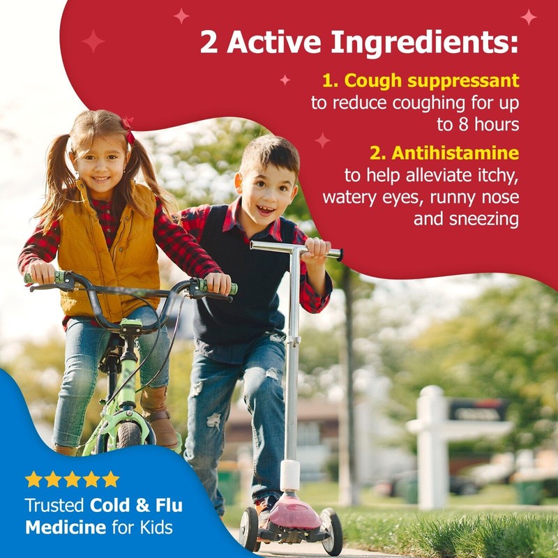 Bactimicina Children's Cough and Cold Liquid, Made in USA, 4