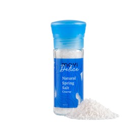 MAYİ Ancient Natural Spring Salt Coarse Grain Grinder 3.8 oz - Hand-Harvested, Kosher, Microplastic-Free, Mineral-Rich, Chemical-Free, Non-GMO,Unrefined Salt for Cooking, Grilling, Baking, Canning & Pickling, Low Sodium Diets