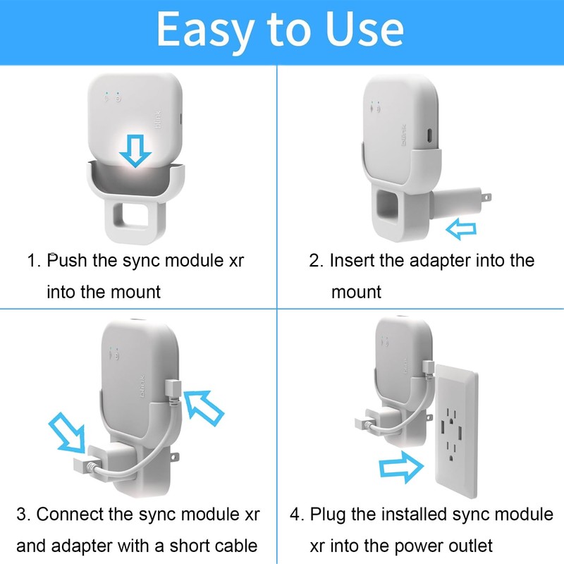 Outlet Wall Mount Compatible with Blink Sync Module XR, Space