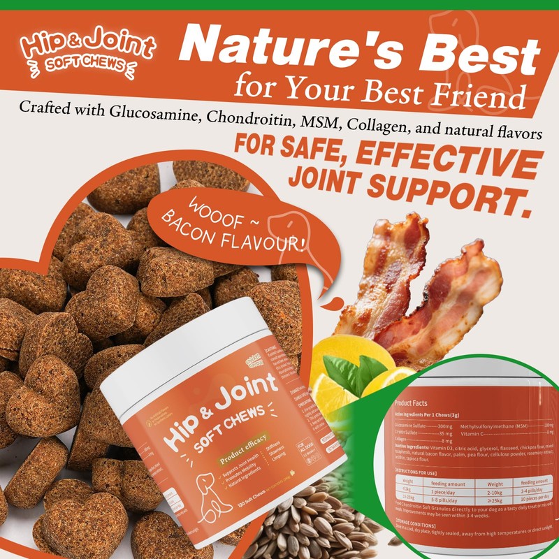 KELPFU Advanced Hip & Joint Supplement for Dogs –120 Chews
