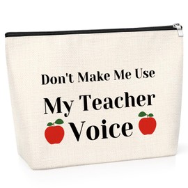 Teacher Gifts for Women Cosmetic Bag Teacher Appreciation Gifts Graduation Gift for Teacher from Student Teachers Day Gift Christmas Thanksgiving Birthday Gift for School Teacher Makeup Travel Pouch