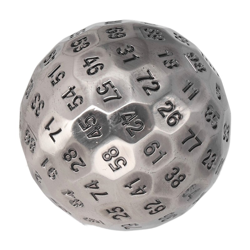 Polyhedral Metal Dice Exquisite Heavy 100 Sided Role Playing Dice