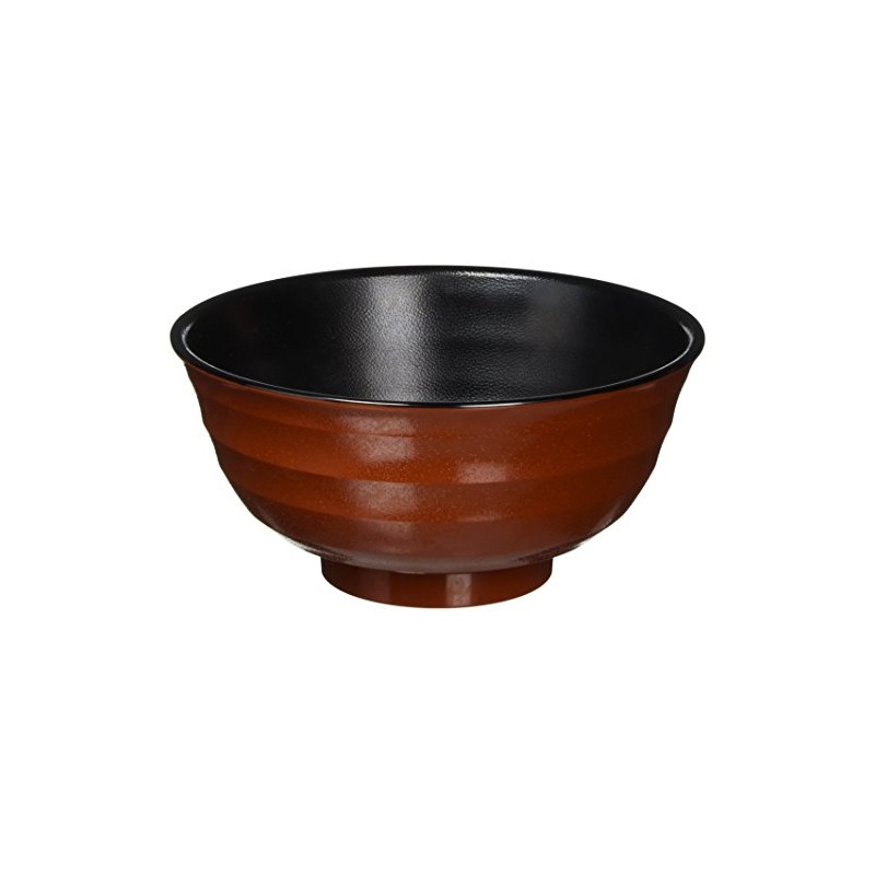 Mannen Melamine UB-K757 Udon Bowl Uumi Inner Black, Melamine, Made