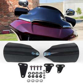 RUNNING PANTHER Handlebar Handguards Shield Bracket Protector for Harley Touring Road Glide, Softail Street Bob FXBB/114 FXBBS/Low Rider ST 117 FXLRST/Deluxe FLDE/Heritage Classic 2018-2023 (Black)