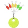 Drchoer 150Pcs Fishing Rubber Bobber Beads Stopper, 6 in 1