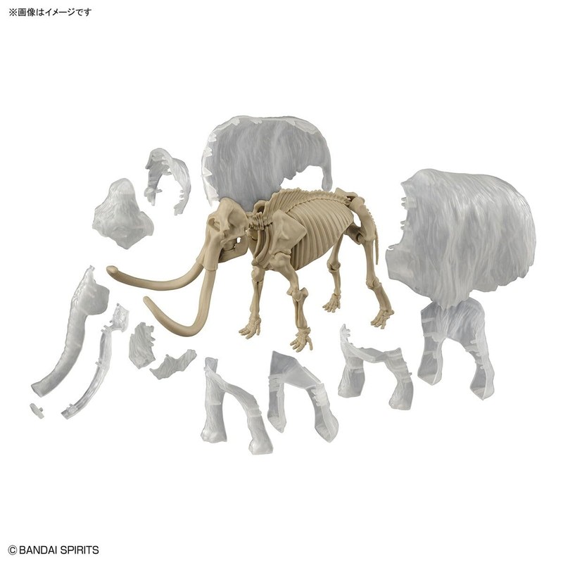 BANDAI SPIRITS Exploring Lab Nature Mammoth Color Coded Plastic Model