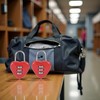 2Pcs Red 3 Digit Combination Padlock, 3mm Shackle, Zinc Alloy