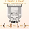 Adjustable 5 in 1 Blades Dog Grooming Blades Compatible with