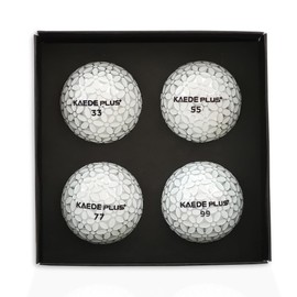Kaede Plus Metal Aero Soft Golf Balls - Pack of 4 - Colour Silver White Golf Gift