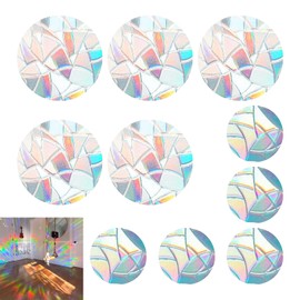 Pack of 10 Sun Catcher Window Stickers, Prism Window Stickers for Rainbow Window Stickers Crystal Film Window Stickers Prism Easter Glass Sun Decoration Window Decoration