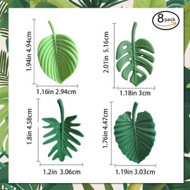 joaoxoko Plant Fridge Magnets,8 Pcs Mini Tropical Leaves Refrigerator Magnets Cute Magnets for Locker Fridge Home Office Decor, 3D Monstera Plant Refrigerator Magnets (Plant)