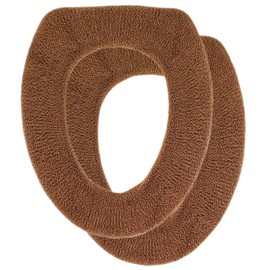 Warm-n-Comfy Soft Toilet Seat Cover - Plush & Thick Fabric Toilet Seat Warmer for Round & Elongated 14x18" Toilet Seats - Reusable, Machine-Washable, Easy-Install - Gift-Ready Packaging - Frost Gray