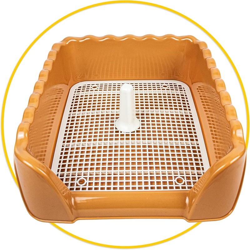 Lutema Indoor/Outdoor Training Dog Potty Tray for Small and Medium