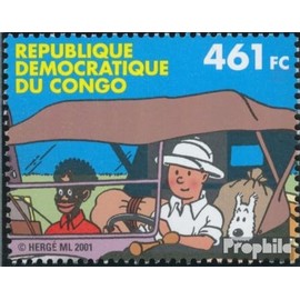 Kongo (Kinshasa) 1691 (complete.issue.) unmounted mint/never hinged ** MNH 2001 comic tintin Tin in Kongo (Stamps for collectors) comics