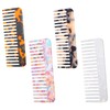 YUXIANLB 4PCS Hair Detangling Comb Large Wide Tooth Tortoise Shell