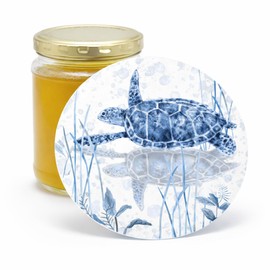 Andreas Silicone Jar Opener, Sea Turtle – 6.25" Non-Slip Lid Gripper & Garlic Peeler, Food and Dishwasher Safe, Multi-Use, Durable Silicone & Fabric, Made in the USA, JO-GGST