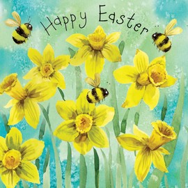 TWIZLER Easter Card Daffodils - Easter Card For Her - Easter Card For Him - Easter Card Wife - Easter Card Mum - Easter Card Dad - Easter Card Granddaughter - Easter Card Grandson