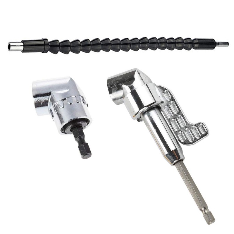 Right Angle Drill and Flexible Angle Extension Bit for Drill
