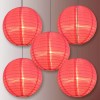 Quasimoon BULK PACK (5) 14" Hot Pink Shimmering Nylon Lantern,