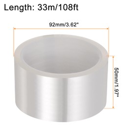 QUARKZMAN 2 Rolls Heat Tape High Temperature Heat Resistant Tape 50 mm x 33 m (108 ft) Sublimation Thermal Heat Transfer Tape for Sublimation Press No Residue Clear