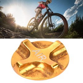 Front Fork Cap, Aluminium Alloy Suspension Cover, Life Valve Cover, Air Chamber Cover for Mountain Bike Road Bike (Yellow)