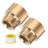 uxcell 2 Pcs Shower Head Extension Arm 20mm Length Brass