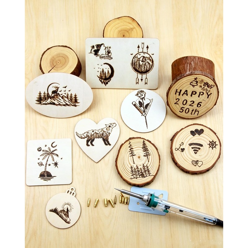 32Pc Wood Burning Kit for Adults Beginners