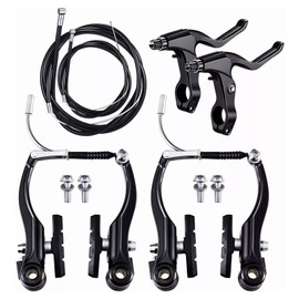 Bicycle V Brake Set, Bicycle Front and Rear V Brake Set, Cold Resistant Aluminum Alloy for Outdoor Cycling